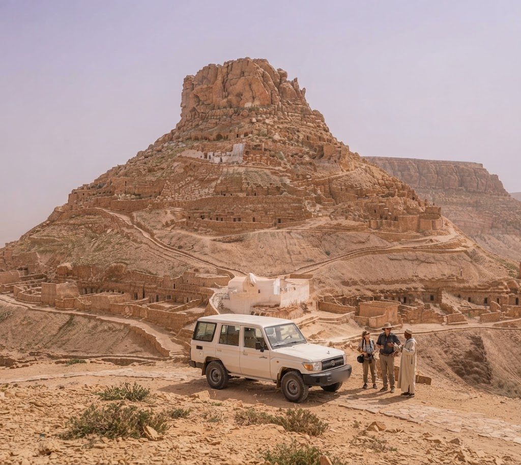 Village troglodyte de Guermassa et désert — photo 2